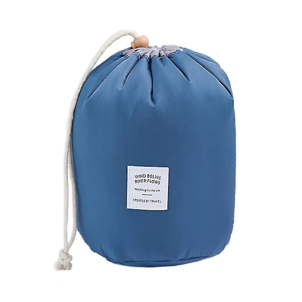 Large Capacity Multifunctiona With Drawstring Cylinder Multiple Pockets Cosmetic Bags