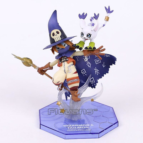 Digimon Adventure Digital Monster Wizarmon &amp; Tailmon Pvc Figure Collectible Model Toy 15cm box