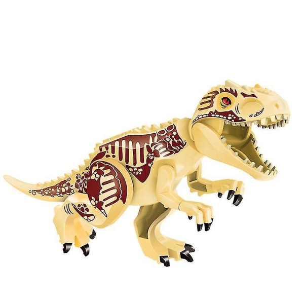 Jurassic World Large Building Block Dinosaur Tyrannosaurus Rex Assembled Toy Puzzle Building Blocks Beige Tyrannosaurus Rex
