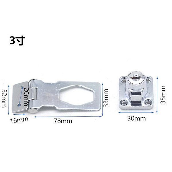 Punch-free With Lock Drawer Locks Letter Box Locker Double Door Cabinet Lock Office Cabinet Security Combination Lock 3inch