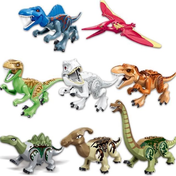 8pcs Dinosaur Building Block Set Assembled Building Blocks Toy Animal Children's Gift