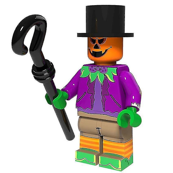 Yh 8 stk. Halloween Græskar Mand Heks Klovn Vampyr Børn Samlet Byggeklods Minifigur Legetøj