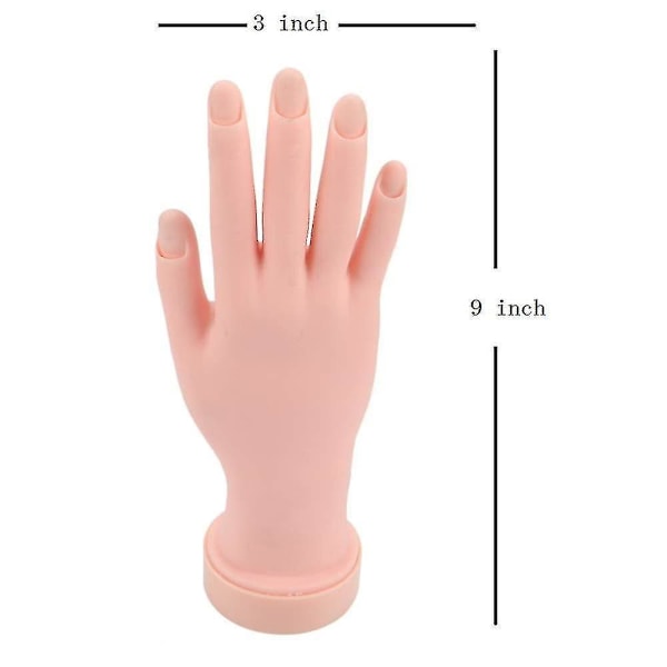Practice Hand Compatible With Acrylic Nails, Fake Hand Compatible With Nails Practice, Fle