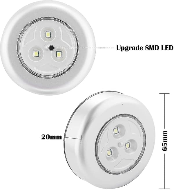 Night Lights Led Lamp 6pcs Self-adhesive Led Spot Lamp Additional Lighting For
