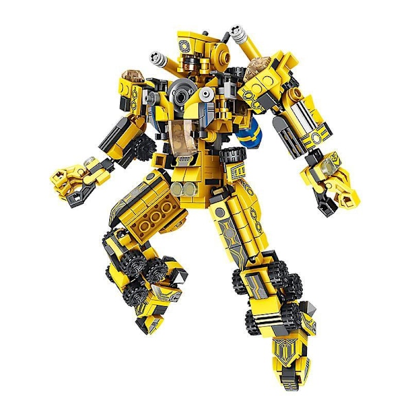 12 I 1 Deformeret Robot Model Byggeplads Lastbil Bulldozer Gravemaskine Drenge Byggeklodser
