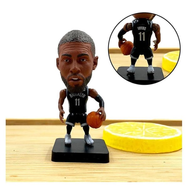 7cm Height Cartoon Style Nba Super Star Action Figures, Doll Toy Assembly, Optional Choice, Diy Irving 11 Black
