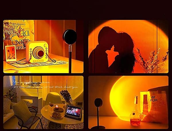 180 Degree Rotation Sunset Lamp,romantic Visual Sunset Projection Lamp,with Usb color 2