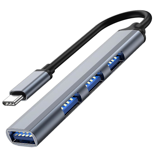 Docking Station 4 Ports High Speed Portable Usb 2.0/3.0 5gbps Usb Hub Splitter Expander For Computer Silver USB