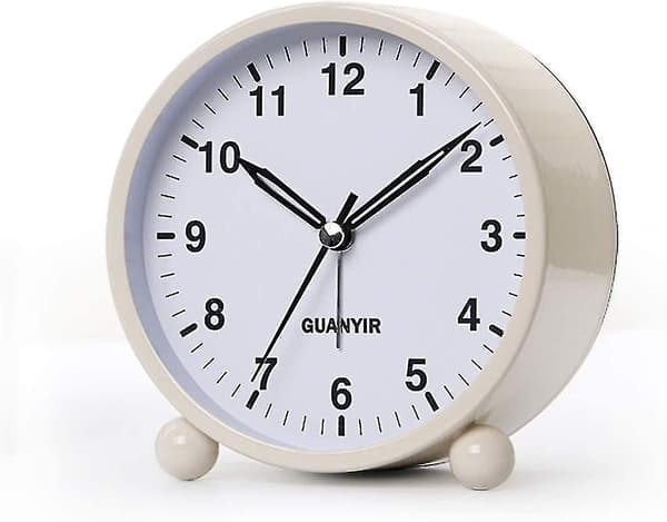Alarm Clock, 4 Inch Bedside Table Alarm Clock