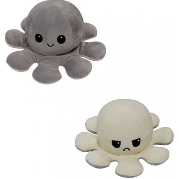 Reversible Octopus Plushie Toy gray