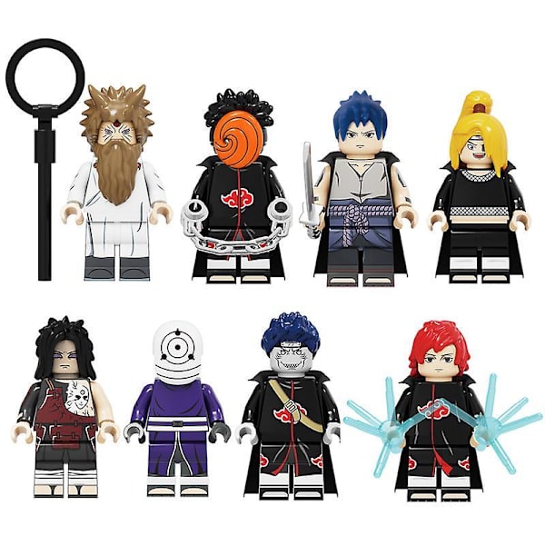 8pcs Naruto Uzumaki Naruto Assembling And Inserting Minifigure Children's Toys