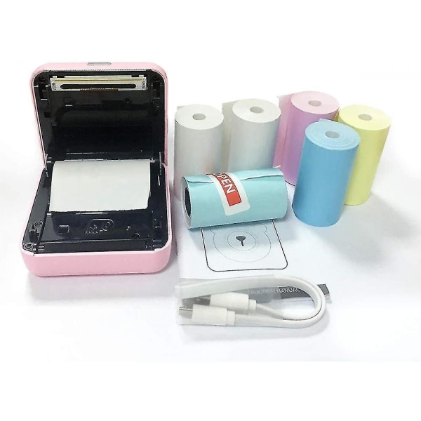 Mini Printer, Wireless Thermal Label Printer, Sticky Note Receipt, Suitable For Android Ios Smart Phone
