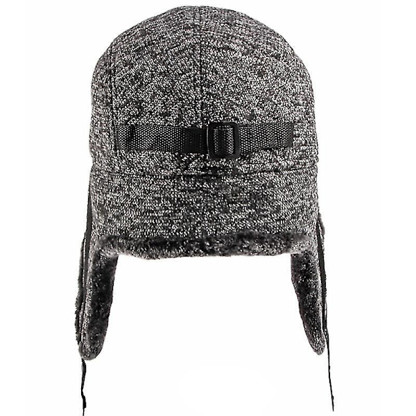 Winter Trapper Hat For Men Women, Trooper Hat For Skiing With Mask Black