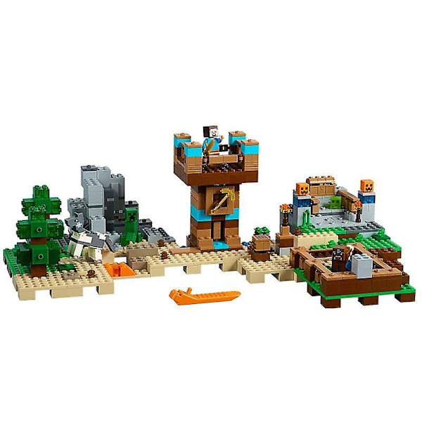 The Crafting Box 2.0 Modell Byggeklosser Med Mine Verden Actionfigurer Klosesett Gaver Leker For Barn Gutter Jenter