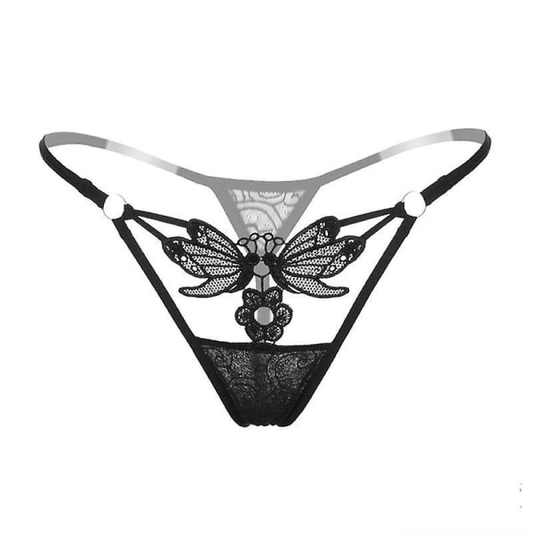 Lace Panties For Sex Open Crotch Briefs With Pearls Women Underwear 2150black