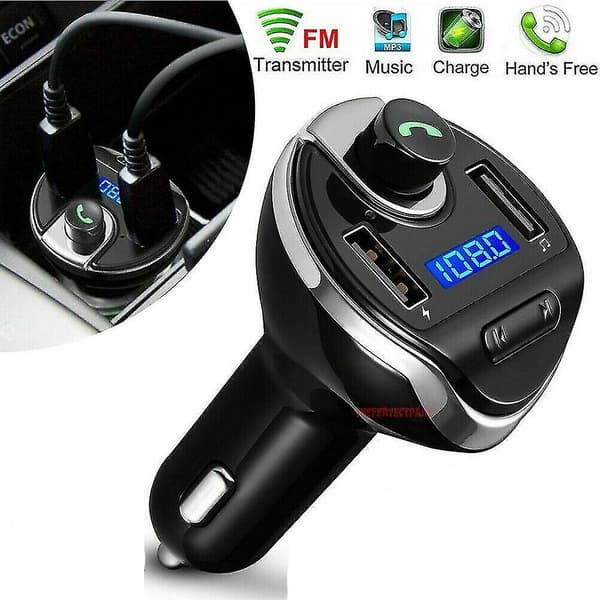 Langaton Bluetooth FM-lähetin MP3-autoradioadapteri Nopea Us