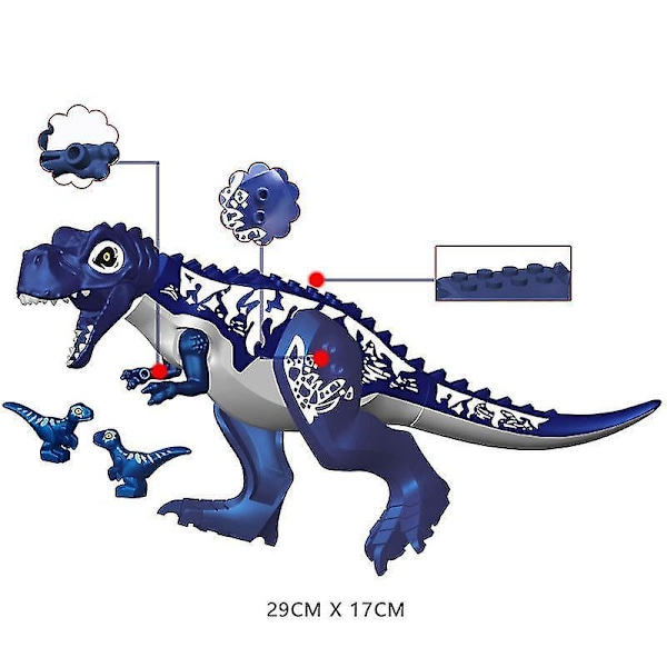 28cm Moc Big Jurassic Dinosaur World Spinosaurus Ankylosaurus Carnotaurus Dino Building Block Model Diy Bricks Educational Toys L31