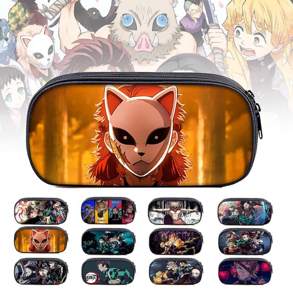 Rektangulær Polyester Anime Demon Slayer Tegneserie Actionfigur Student Penal 21