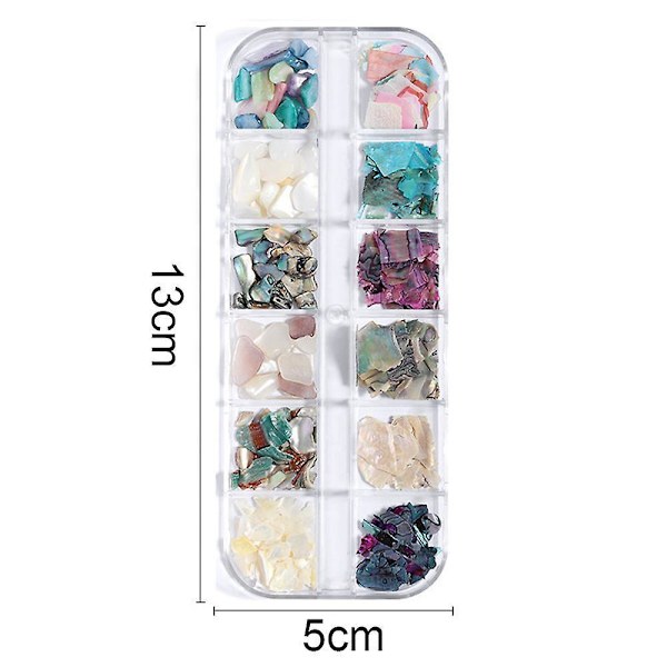 Värikkäät simpukankuori-kynsitarrat, luonnolliset abalone-sormenkynsitarrakuvat, 3D-hohtavat glitter-merenneitopaljetit, manikyyrisalonkiin ja kotikäyttöön shape3