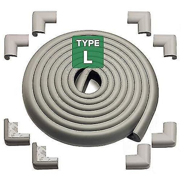 Tritina Corner And Edge Guards ,14ft (4.3m) [ 13ft Edge Cushion + 8 Corner Grey