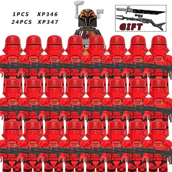 25 stk. Star Wars The 322/501st Legion Mandalorian Sith Trooper Clone Warrior Hjelm Minifigur Byggelegetøj Star Troopers-12
