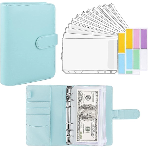 Budget Planner Cash Binder Envelope Light Blue-14pcs