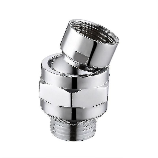 Connect To Shower Arm Universal Adjustable Brass Swivel Ball Head Shower Connector G1/2 Chrome,silve