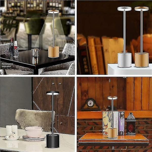Cordless Led Desk Lamp Portable Usb Rechargeable black