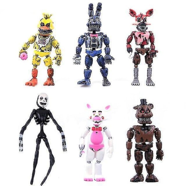 6 Pcs/set Anime Figure Five Night At Freddy Fnaf Bear Pvc Model Action Figure Freddy Toys For Children Birthday Gifts Hot Toys High Quality