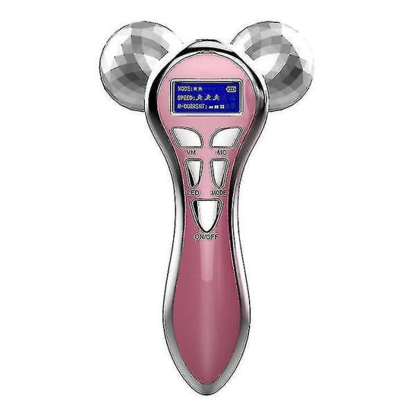 Yyh-pink 4d Micro T Pulse Roller Beauty Apparatus Multifunctional Facial Apparatus Az14520