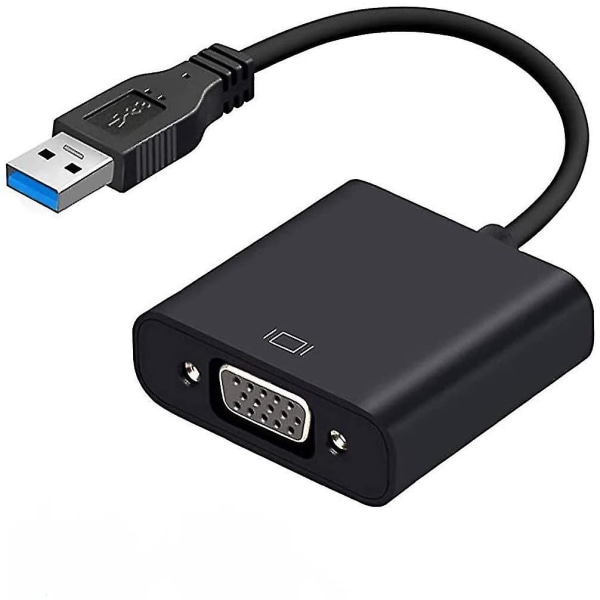 Usb 3.0 To Vga Adapter, Usb To Vga Video Adapter Converter External Video Graphic Card Multi Monitor Display 1080p Resolution Compatible With Windows