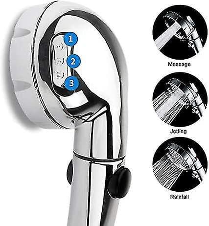 High-pressure Hand Shower With On/off Pause Switch, 3 Spray Modes, Water-saving Shower
