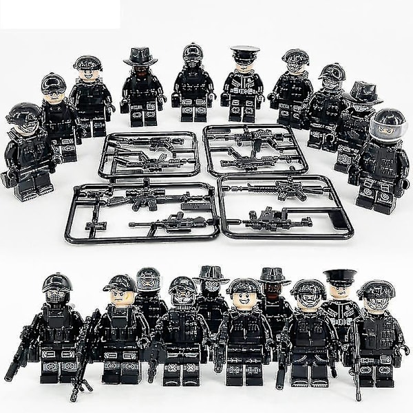 Sett med 22 minifigurer og Jeep Series Skurk Minifigurer Byggeklossleker