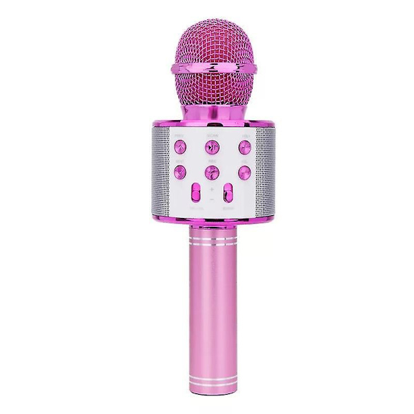 Bluetooth Microphone Speaker Handheld Microphone Karaoke Mic Music Player Singing Recorder Pink