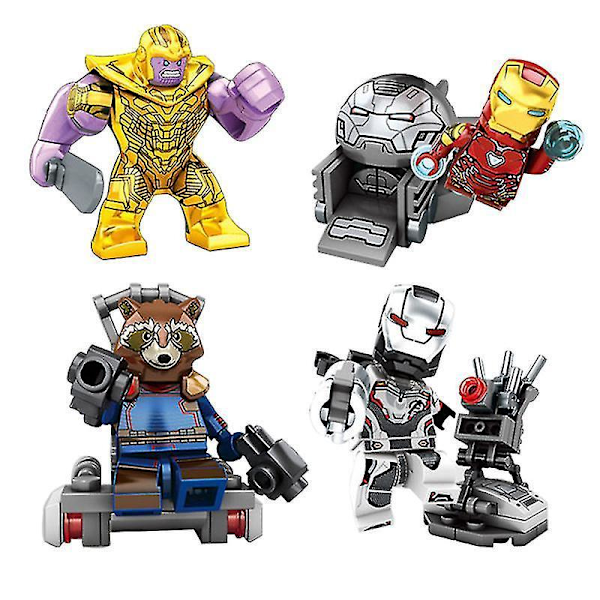 8pcs Avengers 4 War Machine Vs Thanos Eight-in-one Assembled Building Block Minifigure Toy