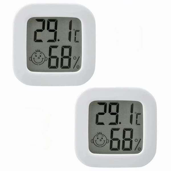 Indoor Thermometer Hygrometer, 2pcs Mini High Accuracy Digital Indoor Hygrometer Thermometer, Accurate Thermometer And Hygrometer