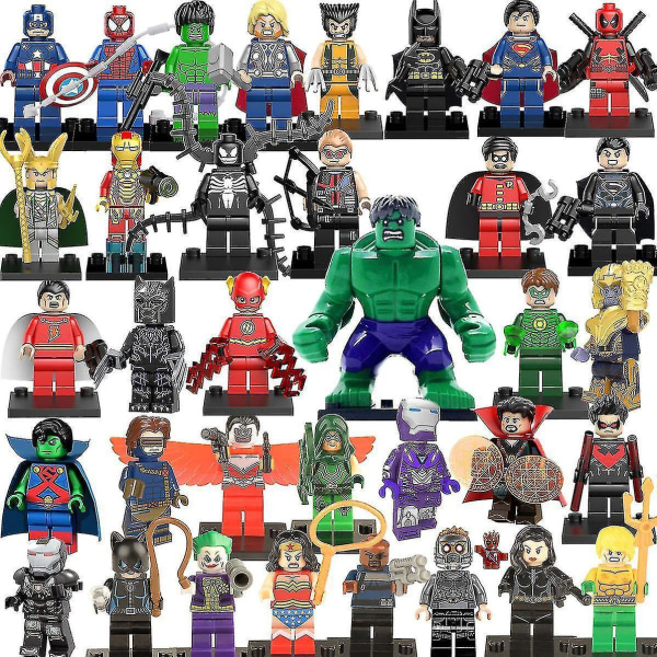 35 Superhero Building Blocks Dolls Puzzle Assembled Building Blocks Minifigure Boy Toys