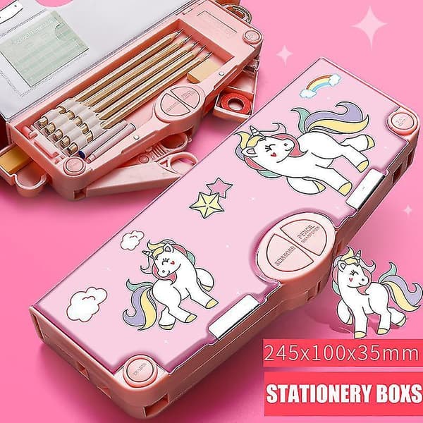 Multifunction Pencil Case Stationery Organizer Box Cute Pattern School Supplies 1