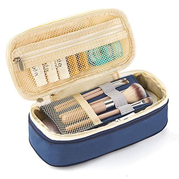 Canvas Large Capacity Pencil Case Multifunctional Zipper School Portable