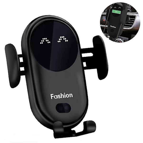 Wireless Car Charger,qi Fast Charging Auto-clamping Car Phone Holder, Air Vent Windshield Dashboard Car Phone Mount,for Iphone Compatible Wi