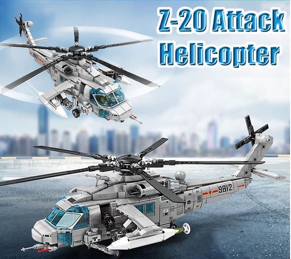 Helicopter Building Blocks Bricks Kids Toys