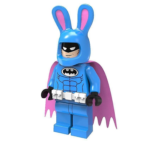 16pcs Pumping Fun Cartoon Building Blocks Doll Rainbow Bear Biscuit Man Pizza Monkey King Unicorn Clown White Rabbit Building Blocks