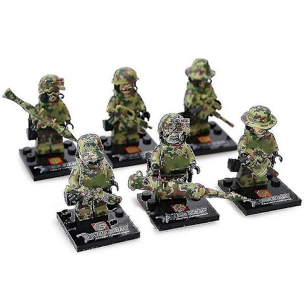 Falcon Commando Minifigure Assembling Doll Toy Military Building Blocks 6pcs
