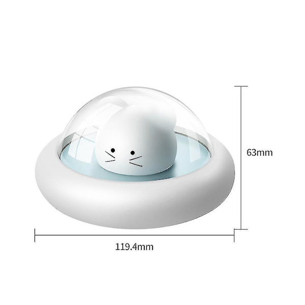 Ufo Space Mouse Led Night Light Usb Bedside Sleeping Lamp Rechargeable Blue