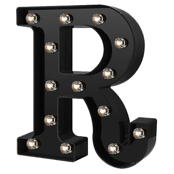 Nydesignet LED Bogstav Lys 26 Alfabet Sorte Dekorative Marquee Lamper Til Bryllupsfest R