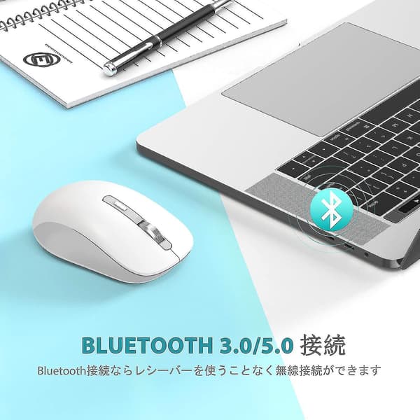 Bluetooth Mus, 2.4g Trådløs Bluetooth Mus Dobbel Modus (bluetooth 5.0/3.0+usb), Datamus For