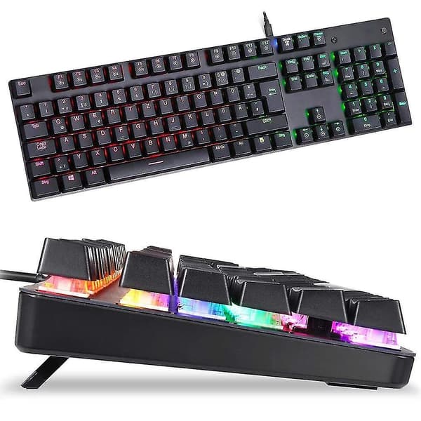 Rgb Led Backlit Wired Mechanical Gaming Keyboard,104 Gaming Keyboard