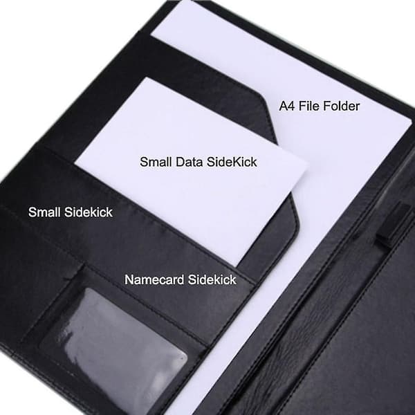 A4 Clipboard Portfolio- Multi-function Leather Folder For Office/students Brown