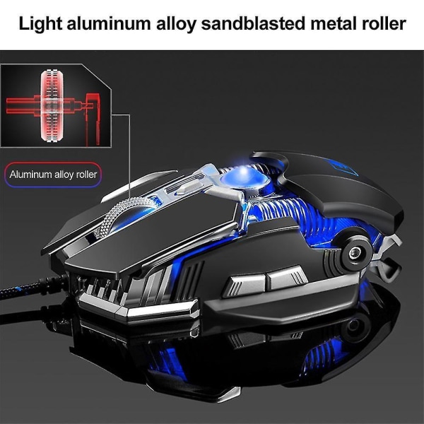 Mechanical Gaming Mouse Wired, Adjustable Dpi For Professional