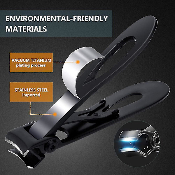 15mm Wide Jaw Opening Nail Clippersfingernails And Toenails Clippers Black